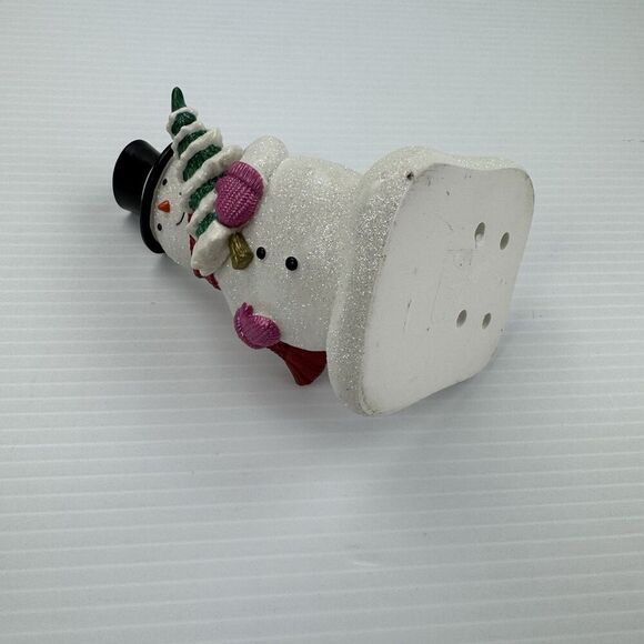 Bath & Body Works Snowman Soap Dispenser Holder Christmas Top Hat Tree Glitter - Picture 8 of 13